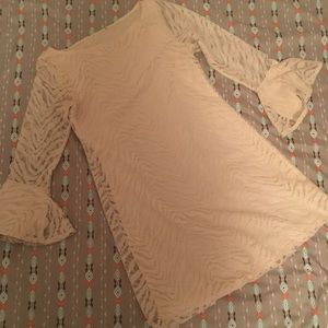 Lace dress bell sleeves zebra print